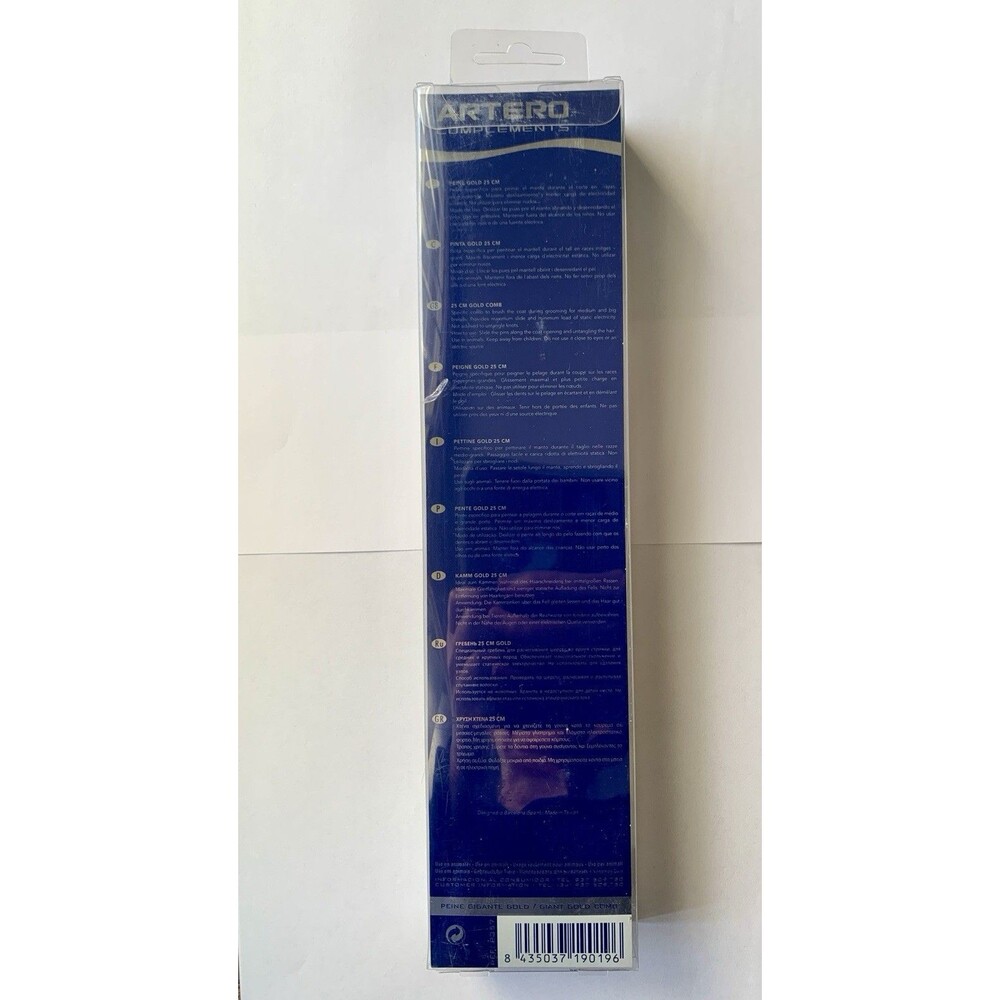 New Artero Giant Gold Comb Complements Professional Grooming Dog Cat Pets NIB - Picture 5 of 5